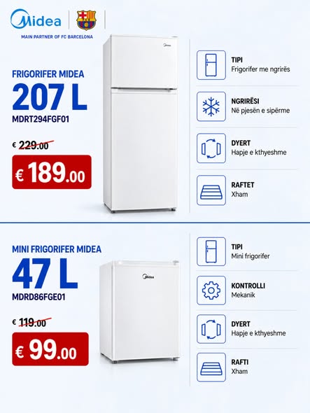 Frigorifer Midea 207 L