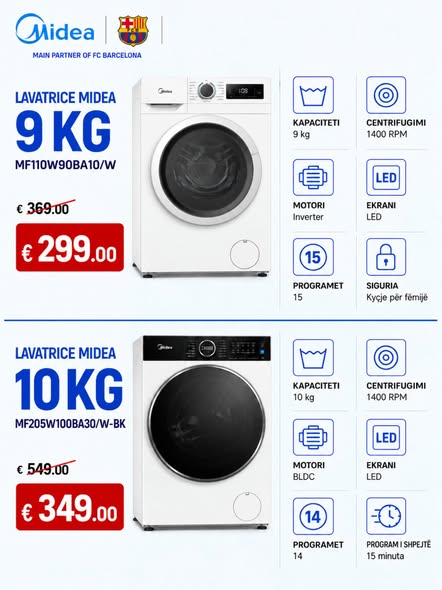 Lavatriçe Midea 9 kg